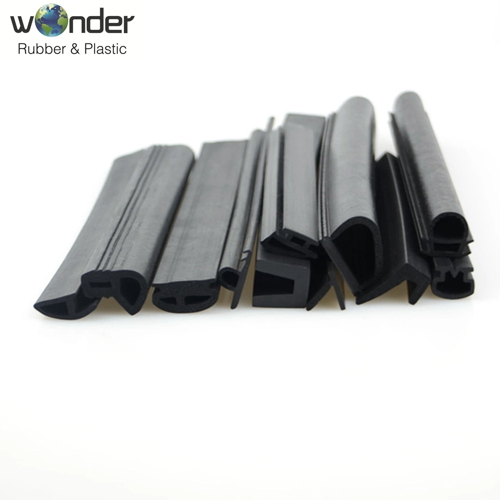 Solid Foam Sponge Extruded Profile Extrusion Rubber Door Gasket Sealing Strips Seal